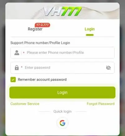 VH777 Game Register